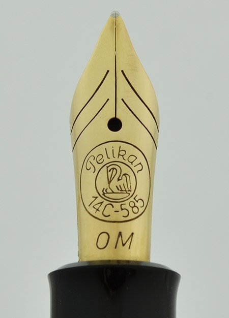 Pelikan M400 Fountain Pen - Old Style (1995), Blue Striped, 14k